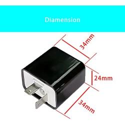 LUPING 12V 2PCS Adjustable 2 Pin Prong Flasher Replacement Compatible with LED Electronic Flasher Relay for Motorcycles and Cars Turn Signal Hyper Flash Relay