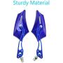 ESUPPORT Blue Universal Motorcycle Motorbike Bike 8mm 10mm Rear View Side Mirror Scooter ATV
