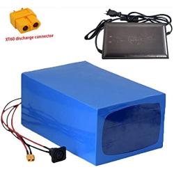 Jieoto 48V E-Bike Battery Pack 15AH/ 20AH/ 26AH/ 32AH/ 45AH/ 55AH Lithium Battery for 200W/ 350W/ 500W/ 750W/ 1000W Motor Electric Motorcycle Battery Pack with Charger