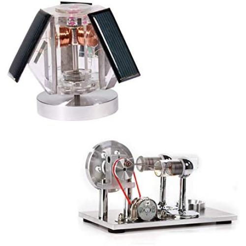 Sunnytech Mini Solar Vertical Mendocino Motor Magnetic Levitating Educational Model Hot Air Stirling Engine Motor Model Educational Toy QZ08A-SC001