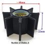 Boat Motor Water Pump Impeller 334-65021-0 M 18-8921 47-803748 for Tohatsu Nissan Mercury Mercruiser Outboard 9.9HP 15HP 18HP 20HP 2/4-stroke Engine