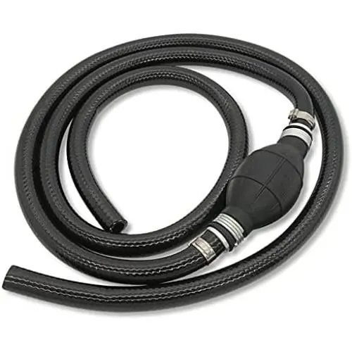 Rain King Fuel Line Assembly, Outboard Motor Inner Diameter 3/8inch Outer 5/8inch Dia Hose Marine Boat RVs Assembly with Primer Bulb Steel Clamps