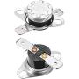 uxcell KSD301 Thermostat 40°C/104°F 10A Normally Open N.O Adjust Snap Disc Temperature Switch 2pcs