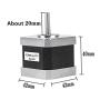 Creality 3D Printer 42-40 Stepper Motor, 2 Phases 1A 1.8 Degrees 0.4 N.M Stepper Motor for 3D Printer Extruder, Compatible with E-axis of CR-10 Series and Ender-3 Series