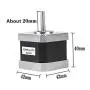 Creality 3D Printer 42-40 Stepper Motor, 2 Phases 1A 1.8 Degrees 0.4 N.M Stepper Motor for 3D Printer Extruder, Compatible with E-axis of CR-10 Series and Ender-3 Series