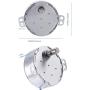 Synchronous Synchron Motor,Turntable Motor,Electric Motor With Lamp Cord For Cup Turner,cuptisserie,Tumbler Cup Rotator with 7mm Flexible Coupling Rotisserie 100-127VAC 50/60 Hz 4W CCW/CW(3PCS 5-6RPM)