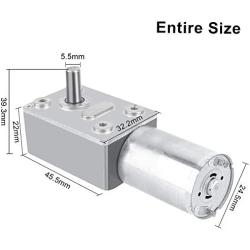 DC 12V Reversible High Torque Turbo Worm Gear Box Reduction Electric Motor(40RPM)