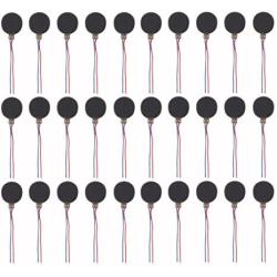 AEDIKO 30pcs 10mmx3mm Mini Vibration Motors DC 3V 12000RPM Self Adhesive Flat Coin-Button Motors for Mobile Cell Phone Pager Tablet Household Appliances
