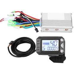 Vbest life Motor E-Bike Controller,24V-48V Brushless Motor Speed Controller and Waterproof LCD Display Panel for Electric Scooter(350W24V)