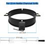 BBQSTAR Premium Black Powder Coated 22.5-in Kettle Grill Rotisserie Kit-Rotisserie Ring/Spit Motor Driver/4-Prong Meat Forks/Wooden Handle-for 22-Inch Weber/Napoleon/Kingsford Kettle Charcoal Grills