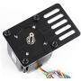 Wendry 3D Printer Motor Mount Plate, NEMA23 Stepper Motor Mounting Plate, Aluminum Mount Plate Flat Bracket for CNC 3D Printer, 3D Printer Parts Motor Mount Holder, 3D Printer Accessories(Black)