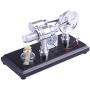 Yamix Double-Cylinder DIY Stirling Engine Motor Model External Combustion Engine Educational Toy Electricity Generator