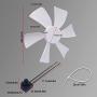weideer 6 inch RV Vent Fan Blade with 12V RV Vent Motor D-Shaft Replacement RV Bathroom Vent Fan Motor with 2 Screws 2 Zip Ties and Switch K-037-X-FSZK