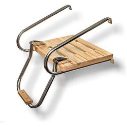 Whitecap 60903 Teak Swim Platform w/Ladder for Boats with Inboard/Outboard Motors