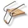 Whitecap 60903 Teak Swim Platform w/Ladder for Boats with Inboard/Outboard Motors