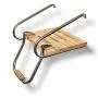 Whitecap 60903 Teak Swim Platform w/Ladder for Boats with Inboard/Outboard Motors