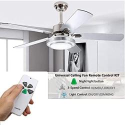 2-Pack Universal Ceiling Fan Remote Control Kit with Light Dimmer for Hampton Bay, Hunter, Harbor Breeze, Westinghouse, FAN28R FAN-53T 2AAZPFAN-53T KUJCE9103 FAN-11T K- 53T