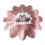 WorldaWhirl Whirligig 3D Wind Spinner Pink Flamingo Bird Pair Heart Garden Twister Home Decor Stainless Steel (12 Inch)