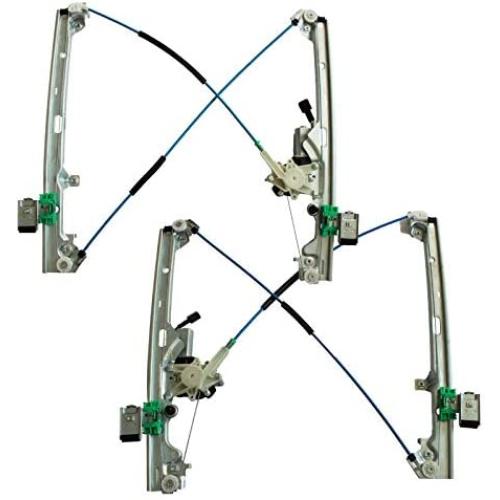 LAFORMO Front Left & Right Power Window Regulator with Motor Assembly Compatible with Silverado/Tahoe/Suburban/Avalanche 1500 2500 3500 00-06 Cadillac Escalade 02-06 GMC Yukon XL/Sierra
