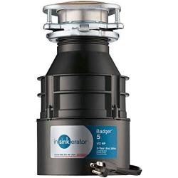InSinkErator Garbage Disposal with Cord, Badger 5, 1/2 HP Continuous Feed