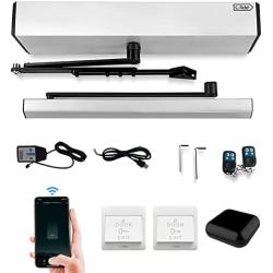 Olideauto WiFi Door Opener Mobile Phone Control,Intelligent Automatic Swing Door with WiFi Smart Home Remote Controller for iOS Android,Remote Control by Phone App