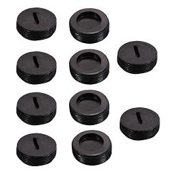 Heyiarbeit Carbon Brush Holder Caps 18mm O.D. 6.5mm Thickness Electric Motor Brush Cover Plastic Fitting Thread Black 10pcs