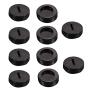 Heyiarbeit Carbon Brush Holder Caps 18mm O.D. 6.5mm Thickness Electric Motor Brush Cover Plastic Fitting Thread Black 10pcs