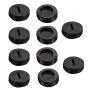 Heyiarbeit Carbon Brush Holder Caps 18mm O.D. 6.5mm Thickness Electric Motor Brush Cover Plastic Fitting Thread Black 10pcs