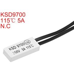 uxcell Normally Close Temperature Switch, 115℃ N.C 5A Thermal Switch Thermostat Temperature Control Switch Controller 2pcs
