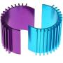 DGZZI 380 Motor Heat Sink 2PCS Aluminium Alloy Heatsink Cooling Fins for RC 370 380 385 390 395 Size Brushed Brushless Motor Purple and Blue
