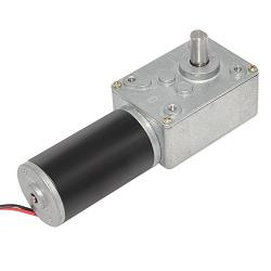 AZSSMUK DC Worm Gear Motor 12V 470RPM Self-Locking Reversed Mini Turbine Geared Carbon Brush Motor Speed Adjustable All Metal Gears