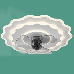 CATA-MEDICA Ceiling Fan With Light 120W 3-Speed Flush Mount Lighting Fixtures Modern Remote Control Ultra-Quiet Fan Lamp ABS LED Ceiling Light With Fan Light Fan For Indoor Living Bed Room Small Space