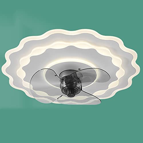 CATA-MEDICA Ceiling Fan With Light 120W 3-Speed Flush Mount Lighting Fixtures Modern Remote Control Ultra-Quiet Fan Lamp ABS LED Ceiling Light With Fan Light Fan For Indoor Living Bed Room Small Space