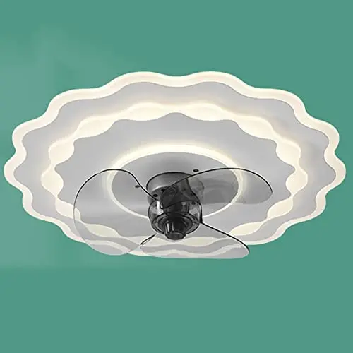 CATA-MEDICA Ceiling Fan With Light 120W 3-Speed Flush Mount Lighting Fixtures Modern Remote Control Ultra-Quiet Fan Lamp ABS LED Ceiling Light With Fan Light Fan For Indoor Living Bed Room Small Space
