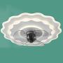 CATA-MEDICA Ceiling Fan With Light 120W 3-Speed Flush Mount Lighting Fixtures Modern Remote Control Ultra-Quiet Fan Lamp ABS LED Ceiling Light With Fan Light Fan For Indoor Living Bed Room Small Space