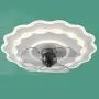 CATA-MEDICA Ceiling Fan With Light 120W 3-Speed Flush Mount Lighting Fixtures Modern Remote Control Ultra-Quiet Fan Lamp ABS LED Ceiling Light With Fan Light Fan For Indoor Living Bed Room Small Space
