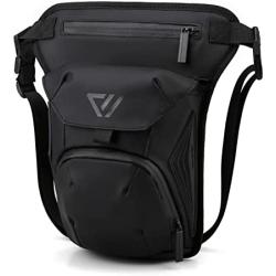 Peicees Leg Bag for Men Fanny Packs Women Men’s Outdoor Thigh Bags Motorcycle Ride Crossbody Backpack Shoulder Sling Pack Camping Hiking Cycling Riding (Black)