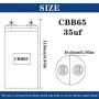 Condensateur CBB65 35uF 370V 450VAC pour Circuit de Démarage Moteur d'Électroménil (Climatiseur) 50/60Hz – Utilisation pour Climatisation Réfrigérante, Chauffage ou Pompe à Chaleur. Condensateur CBB65 35uF 370V 450VAC pour Circuit de Démarage Moteur d'Électroménil (Climatiseur) 50/60Hz – Utilisation pour Climatisation Réfrigérante, Chauffage ou Pompe à Chaleur.