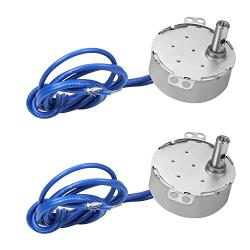 Fielect 2Pcs Synchronous Motor AC 110V 8-10RPM Turntable Motor CW Direction 4W TYC-50 Horizontal Hole Tapping Shaft