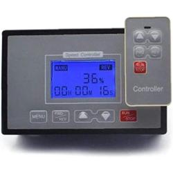 LCD Smart Digital Display 0~100% Adjustable 60a Pwm Dc Motor Speed Controller Timing Reversible Remote Control 12v 24v 36v 48v