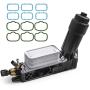 MOSTPLUS Engine Oil Cooler Filter Housing Adapter Assembly 5184294AE Compatible with 2011 2012 2013 Dodge Jeep Chrysler Ram 3.6L V6 Engine