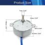 Jutagoss Synchronous Motor TYC-50 Single Flat Shaft Direction CW, 4 Watt AC 110V 5-6 RMP, 2 Pcs