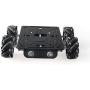 Premium 4WD Smart Mecanum Wheel Car Chassis for Arduino / Raspberry pi, ROS Metal Robot Platform with 80mm Mecanum Omni Wheel & DC Motor with Encoder, DIY Smart RC Robot Car Chassis DIY Learning Kit