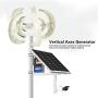 FTVOGUE 1200W Wind Turbine Kit 5 Blade Generator With Controller AC Motor Solar System White Lantern Type Double‑Layer ​for Cabins Camping Charging Boat[48V],Dynamo