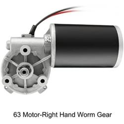 uxcell DC36V 80W 40RPM 6N.M Reversible Worm Gear Motor High Torque Speed Reducing Electric Gearbox Motor-JCF63R