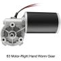 uxcell DC24V 80W 160RPM 4N.M Reversible Worm Gear Motor High Torque Speed Reducing Electric Gearbox Motor-JCF63R