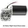 uxcell DC24V 80W 50RPM 6N.M Reversible Worm Gear Motor High Torque Speed Reducing Electric Gearbox Motor-JCF63R
