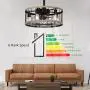 Ohniyou 20 Farmhouse Caged Ceiling Fan with Lights Remote Control Small Rustic Retro Ceiling Fan for Kitchen Living Room Bedroom Vintage Reversible(8&16 Downrod)