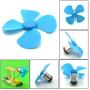 EUDAX Micro DC Motor 2mm Shaft Propeller with 4 Vanes 80mm Fan Shape for Fan Leaves Ship Model RC Boat DIY Airplane Science and Education Toys (32PCS)
