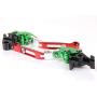 Occus Motor Adjustable Lever for Kawasaki Ninja ZZR600 ZX6R 05-09 ZX9R 00-03 ZX12R 00-05 Brake Clutch Folding Extendable CNC Aluminum - (Color: Orange-Silver-Red)